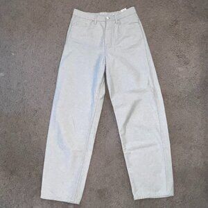 COS TAPERED LEG HIGH RISE ANKLE LENGTH JEAN LIGHT BLUE SPECKLE STARDUST DENIM 25
